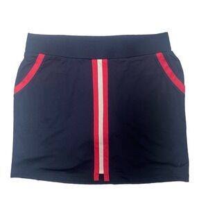 Belyn Key Golf Navy Pink Stripe Skort Women's Small